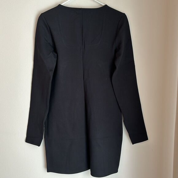 Abercrombie & Fitch Women Split Cuff Ponte Squareneck long sleeve mini dress M! - Picture 10 of 10